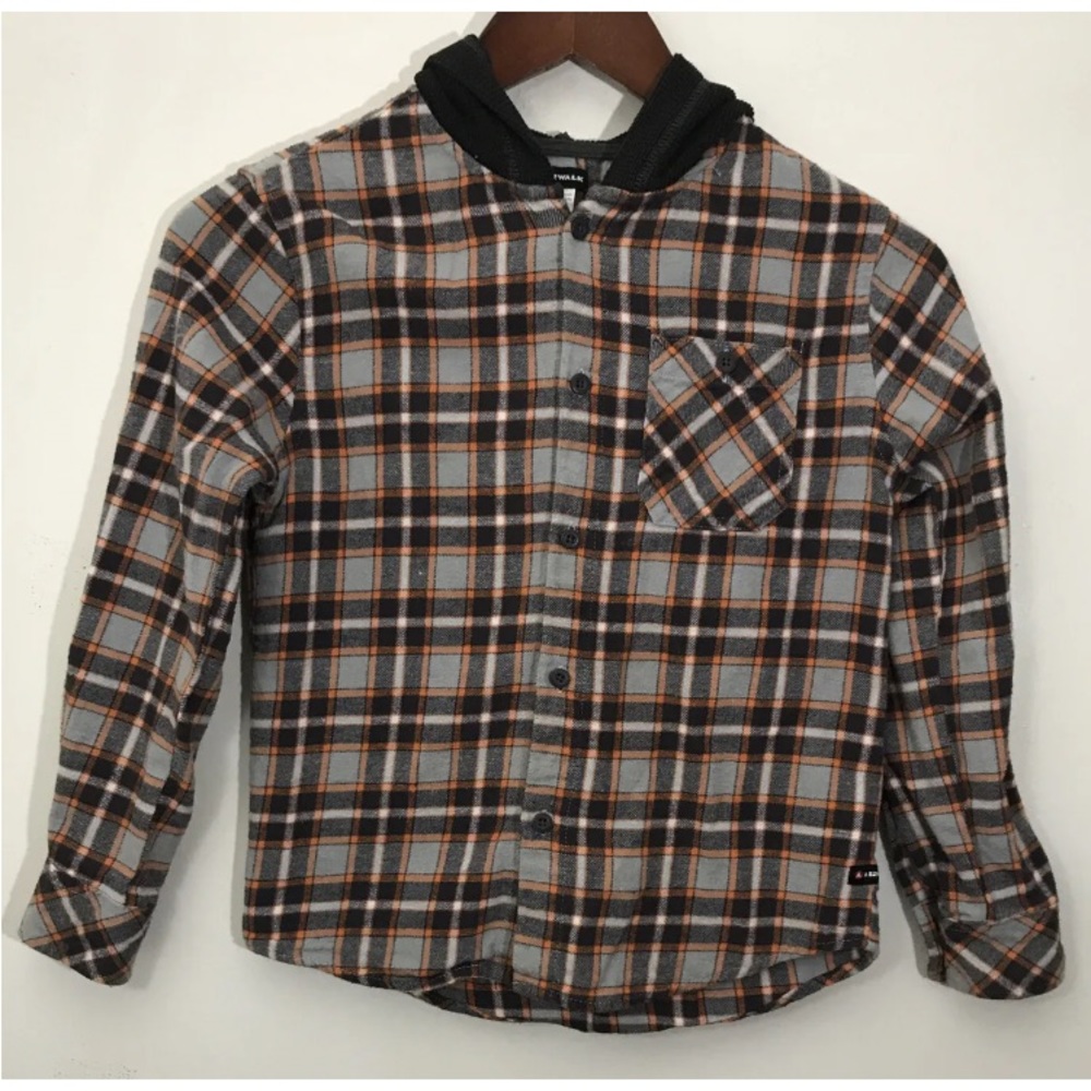 Airwalk Boys Size M Flannel With Thermal Hood